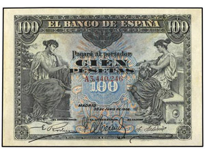 SPANISH BANK NOTES: BANCO DE ESPAÑA - 100 ... 