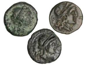 Lote 3 monedas Semis. (S. III a.C.). ... 