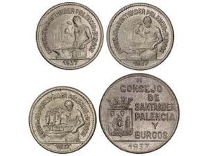 Lote 3 monedas 50 Céntimos (2) y 1 Peseta. ... 