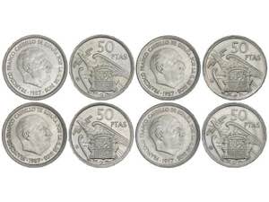 Estado Español - Lote 4 monedas 50 Pesetas. ... 