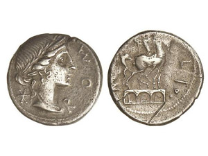 ROMAN COINS: ROMAN REPUBLIC Denario. 114-113 ... 