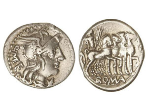 ROMAN COINS: ROMAN REPUBLIC Denario. 130 ... 
