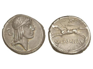 ROMAN COINS: ROMAN REPUBLIC Denario. 64 a.C. ... 