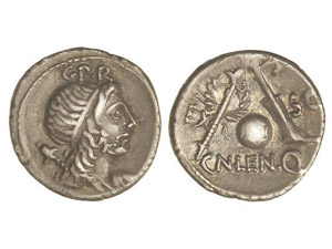 ROMAN COINS: ROMAN REPUBLIC Denario. 76-75 ... 