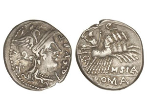ROMAN COINS: ROMAN REPUBLIC Denario. 116-115 ... 