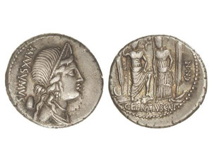 ROMAN COINS: ROMAN REPUBLIC Denario. 75 a.C. ... 