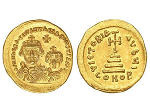 BYZANTINE COINS Sólido. Acuñada el 613-618 ... 