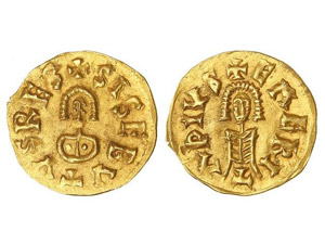 VISIGOTHIC COINS Triente. SISEBUTO (612-621 ... 