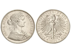 WORLD COINS: GERMAN STATES 2 Thalers (3 1/2 ... 