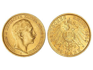 WORLD COINS: GERMAN STATES 20 Marcos. ... 