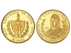 WORLD COINS: CUBA 50 Pesos. 1990. 15,53 grs. ... 