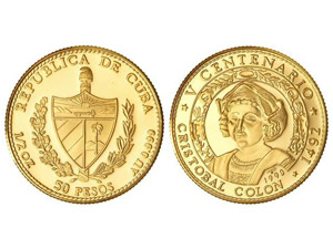 WORLD COINS: CUBA 50 Pesos. 1990. 15,58 grs. ... 