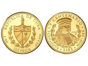WORLD COINS: CUBA 100 Pesos. 1990. 31,18 ... 