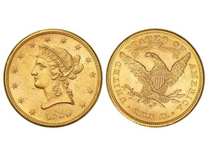 WORLD COINS: UNITED STATES 10 Dólares. ... 