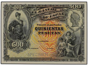 SPANISH BANK NOTES Lote 2 Pruebas de color ... 