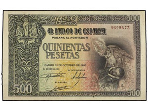 SPANISH BANK NOTES: ESTADO ESPAÑOL 500 ... 
