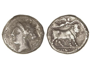 GREEK COINS Didracma. 325-241 a.C. CAMPANIA. ... 
