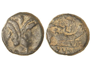 CELTIBERIAN COINS As Jano. Siglo I a.C. ... 