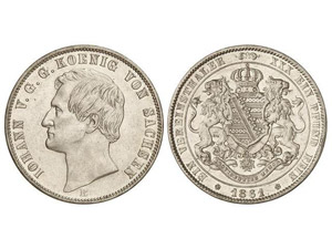 WORLD COINS: GERMAN STATES Thaler. 1861-B. ... 