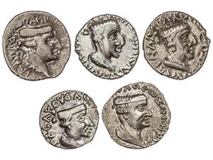 Lote 5 monedas Dracma. Siglo I d.C. ... 