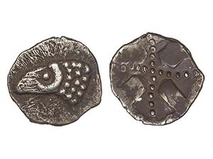 Óbolo. 450-450 a.C. EMPORITON. FRACCIONES ... 