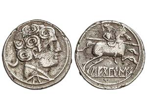 Denario. 120-30 a.C. SECOBIRICES (SAELICES, ... 