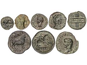 Lote 8 monedas Cuadrante a As. AE. Incluye ... 