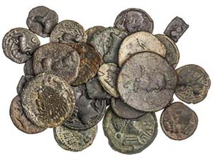 Lote 37 monedas 1/8 Calco, Cuadrante, Semis ... 