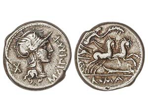 Denario. 115-114 a.C. CIPIA-1. M. Cipius M. ... 
