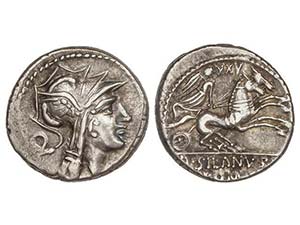 Denario. 91 a.C. JUNIA-16. D. Junius Silanus ... 