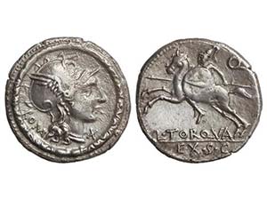 Denario. 113-112 a.C. MANLIA-2. ITALIA ... 