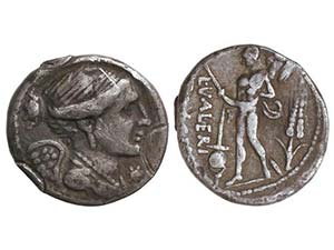 Denario. 108-107 a.C. VALERIA-11. L. ... 