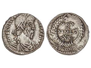 Siliqua. 361 d.C. JULIANO II. ARLÉS. Anv.: ... 