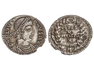 Siliqua. 360-363 d.C. JULIANO II. TREVERI. ... 