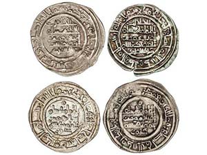Caliphate - Lote 4 monedas Dirham. 389H, ... 