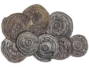 The Fatimids - Lote 8 monedas 1/2 Dirham. ... 
