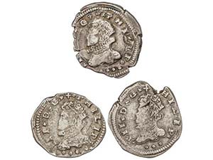 Philip III - Lote 3 monedas 3 Taris. 1610, ... 