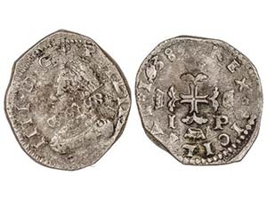 Philip IV - 3 Tari. 1638. SICÍLIA. MESSINA. ... 