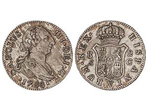 Charles III - 2 Reales. 1788. SEVILLA. C. ... 