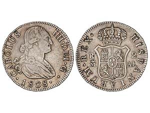 Charles III - 2 Reales. 1808. MADRID. A.I. ... 