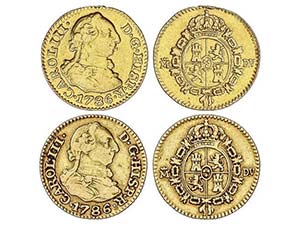 Charles III - Lote 2 monedas 1/2 Escudo. ... 