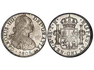 Charles IV - 8 Reales. 1805. MÉXICO. T.H. ... 