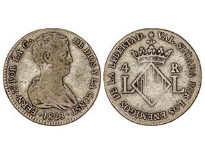 Ferdinand VII - 4 Reales. 1823. VALENCIA. ... 