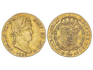 Ferdinand VII - 2 Escudos. 1824. MADRID. ... 