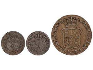 Elisabeth II - Lote 3 monedas 6 Cuartos y ... 