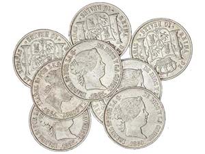 Elisabeth II - Lote 9 monedas 10 Reales. ... 