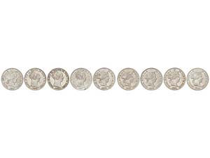 Elisabeth II - Lote 9 monedas 10 Reales. ... 