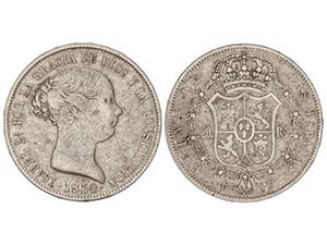 Elisabeth II - 20 Reales. 1850. MADRID. C.L. ... 
