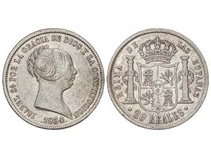 Elisabeth II - 20 Reales. 1854. MADRID. ... 