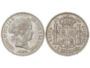 Elisabeth II - 2 Escudos. 1867. MADRID. ... 